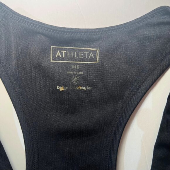 ATHLETA V-Neck Active Tank Ruched Sides Built-In Bra Size 34B - Picture 9 of 10
